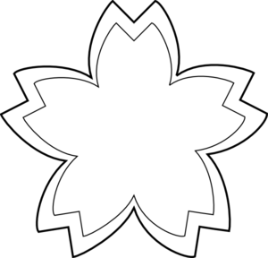Simple Flower Outline clip art - vector clip art online, royalty ...