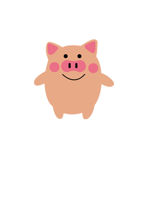 Cute Pig Cartoon Childrens T Shirt