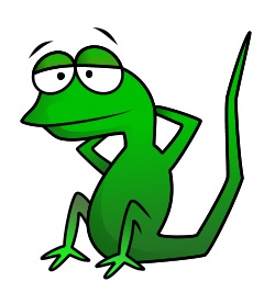 Drawing a cartoon lizard