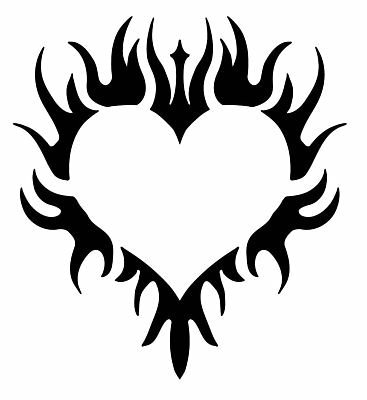 Tribal Heart Design Vinyl Tribal Decal, tribal decals, tribal ...