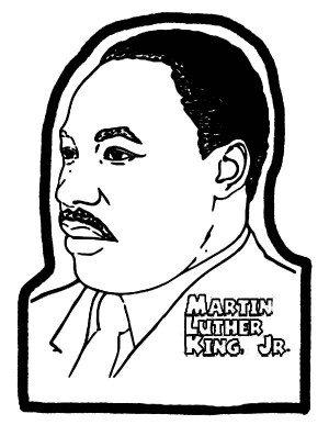 An Artistic Sketch of Martin Luther King Jr Coloring Page - Free ...