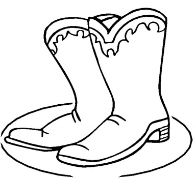 Cowboy Boots coloring page | Super Coloring