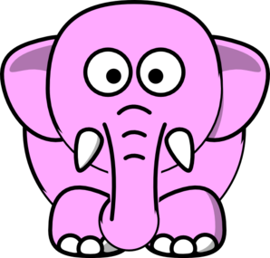 Pink Elephant clip art - vector clip art online, royalty free ...