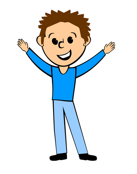 Boy with blue shirt clipart - ClipartFox