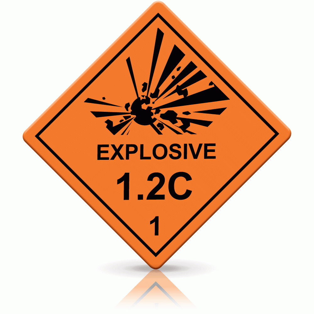Buy Danger Explosive Material Labels | Danger &amp; Warning Stickers