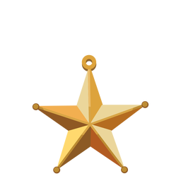 Polygonal star 3d 01 - Transparent PNG/SVG