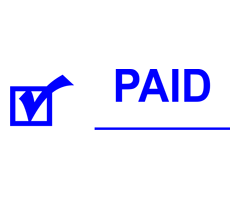 Paid Stamp Stamper Self-Inking Rubber Stamps - CustomStamps.com