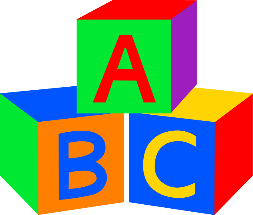 Abc block letters clipart