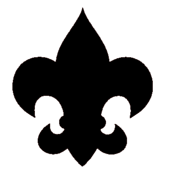 Fleur de lis boy scout clipart opaque background