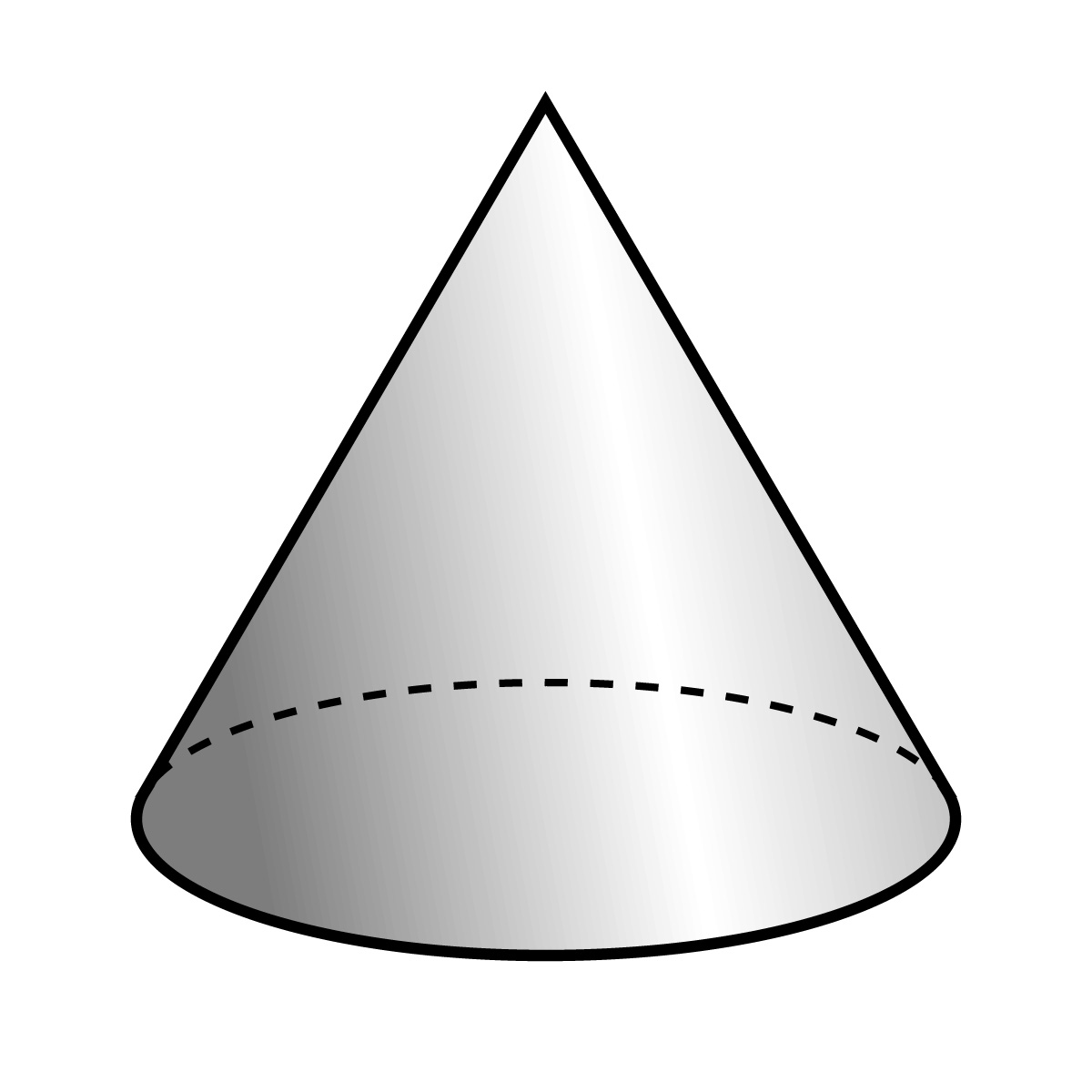 Cone Black And White Clipart