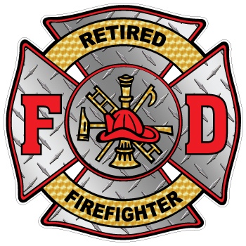 Retired Firefighter Decal | Firefighter Decals and Fire Department ...