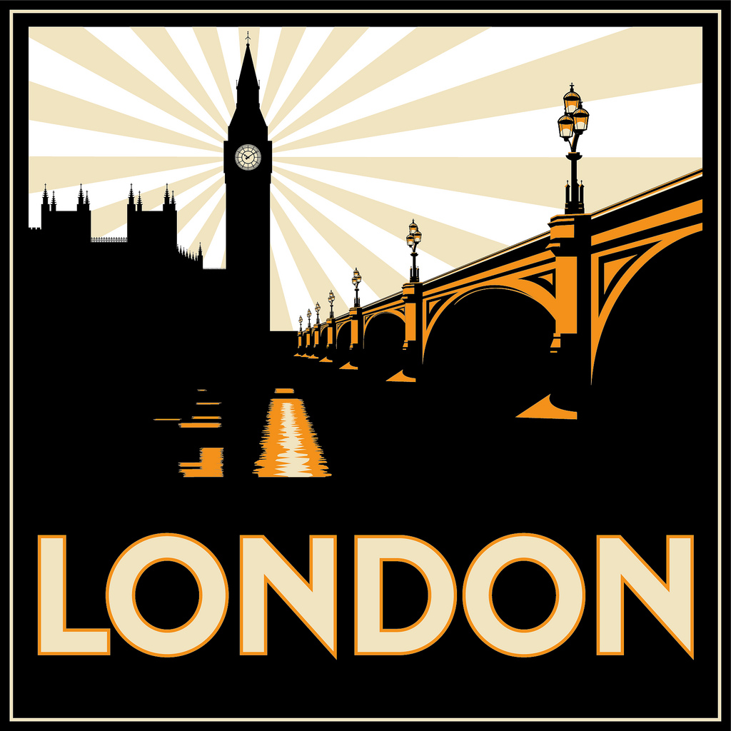 Art Deco London Poster | Hand drawn in Illustrator (with a L… | Flickr