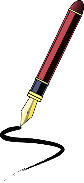 Animated quill pen clipart