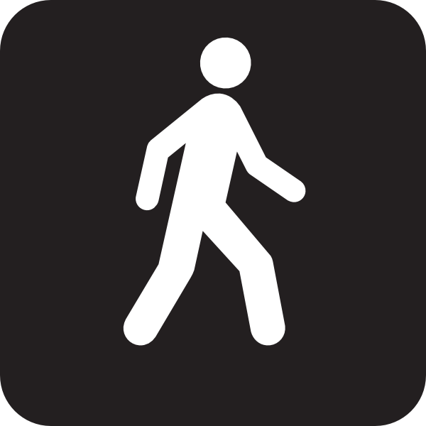 Walking Man Black clip art - vector clip art online, royalty free ...