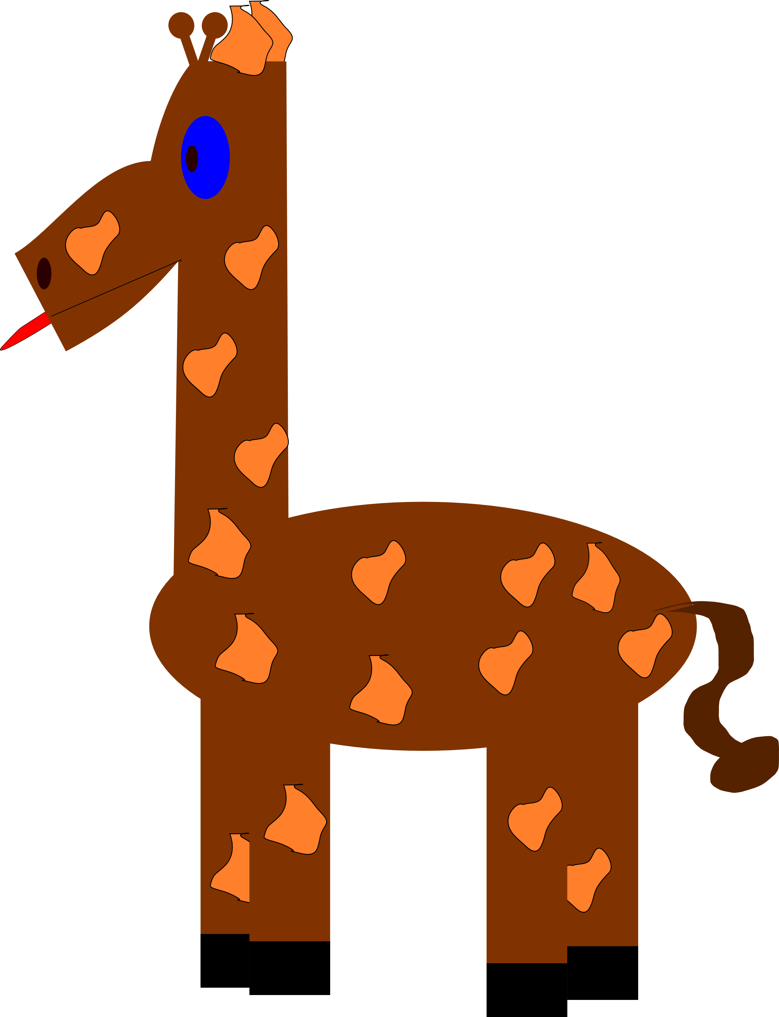 Clip Art: Machovka Funny Giraffe Christmas Xmas ...