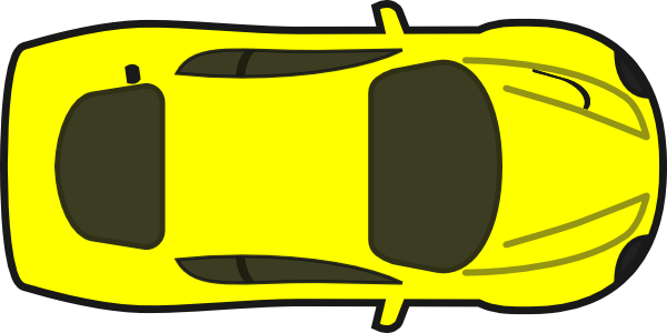 Red Car - Top View clip art - vector clip art online, royalty free ...