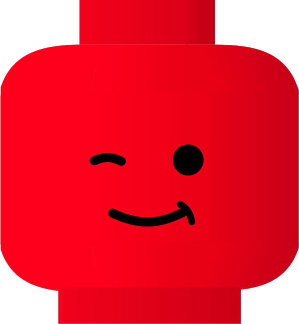 LEGO smiley wink - vector Clip Art