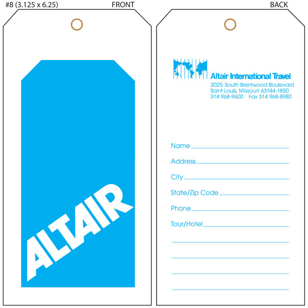 Luggage Tags, Baggage Tags, Hotel Tags | St. Louis Tag Co. Gallery