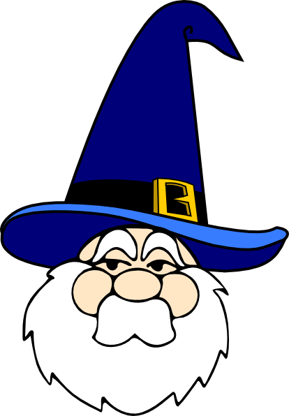 Wizard In Blue Hat clip art Free Vector