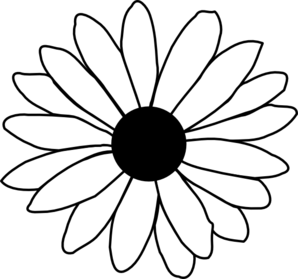 Daisy Clip Art Outline - Free Clipart Images