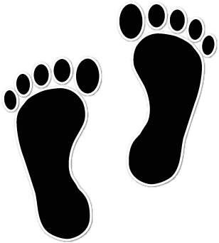 Walking Footprints Clipart