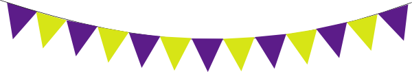 Purple & Lime Bunting Clip Art - vector clip art ...