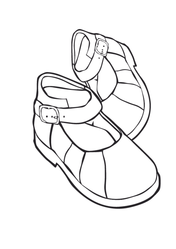 Kids Shoe Coloring Page - ClipArt Best