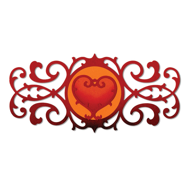 Sizzix - Thinlits - Thinlits 2PK Decorative Border &amp; Heart