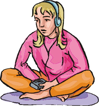 Clip Art - Clip art listening to music 256754