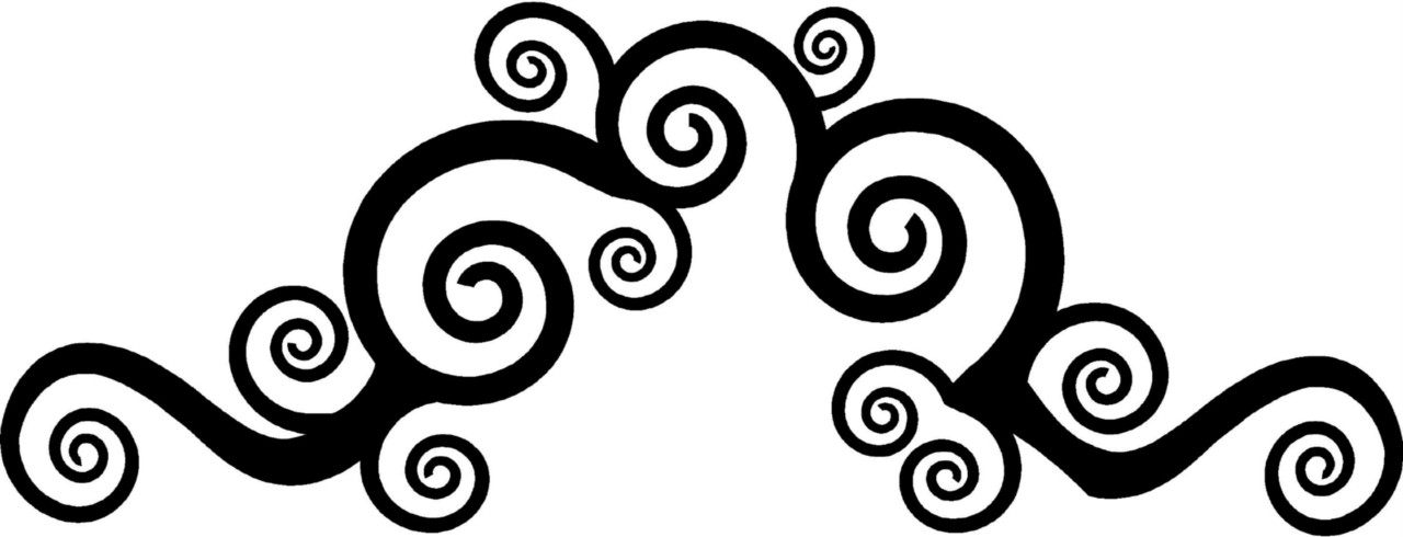 Scroll Modern Wall Vinyl Stickers Decal Border Swirl