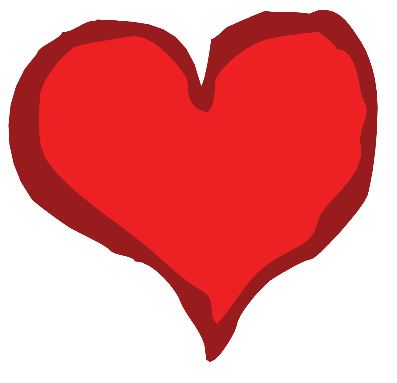 Red Heart Shape - ClipArt Best
