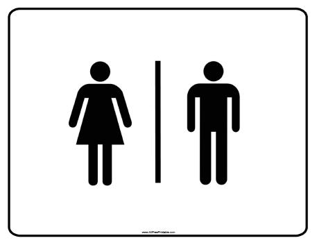 Bathroom Signs - Free Printable - AllFreePrintable.