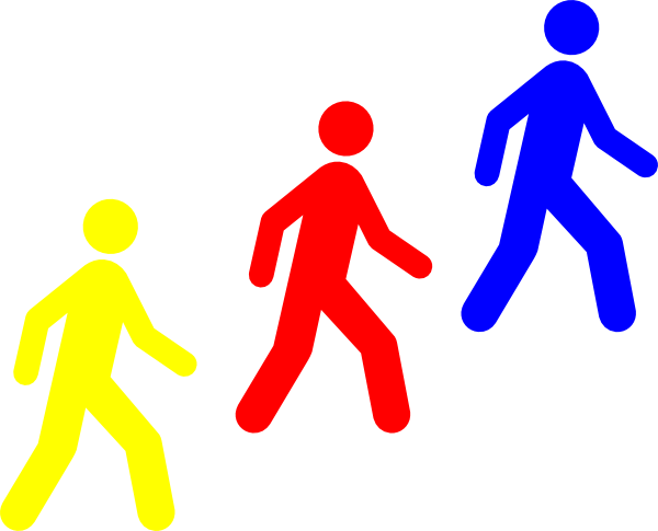 Walking Man Colors clip art - vector clip art online, royalty free ...