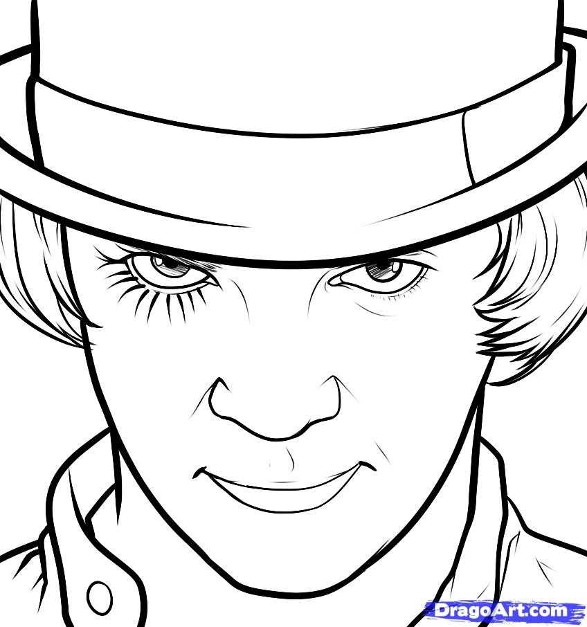 How to Draw Alex, A Clockwork Orange, Step by Step, Movies, Pop ...