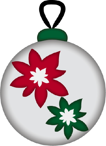 Christmas tree decorations clip art free
