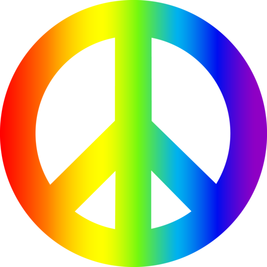 Clipart of hippy and peace sign