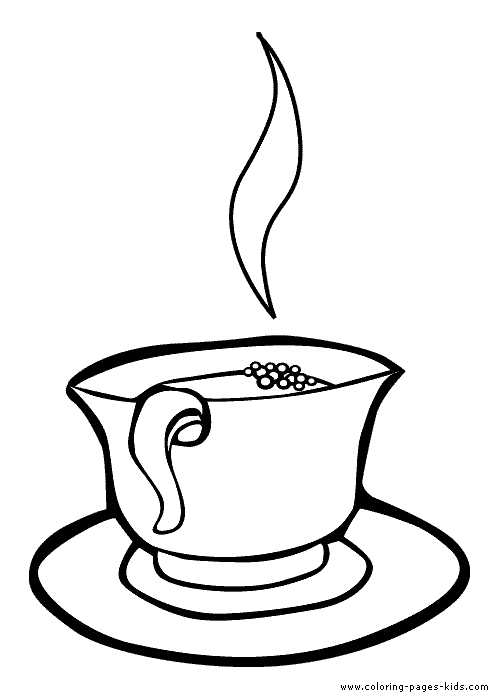 Tea Cup Colouring Page - ClipArt Best