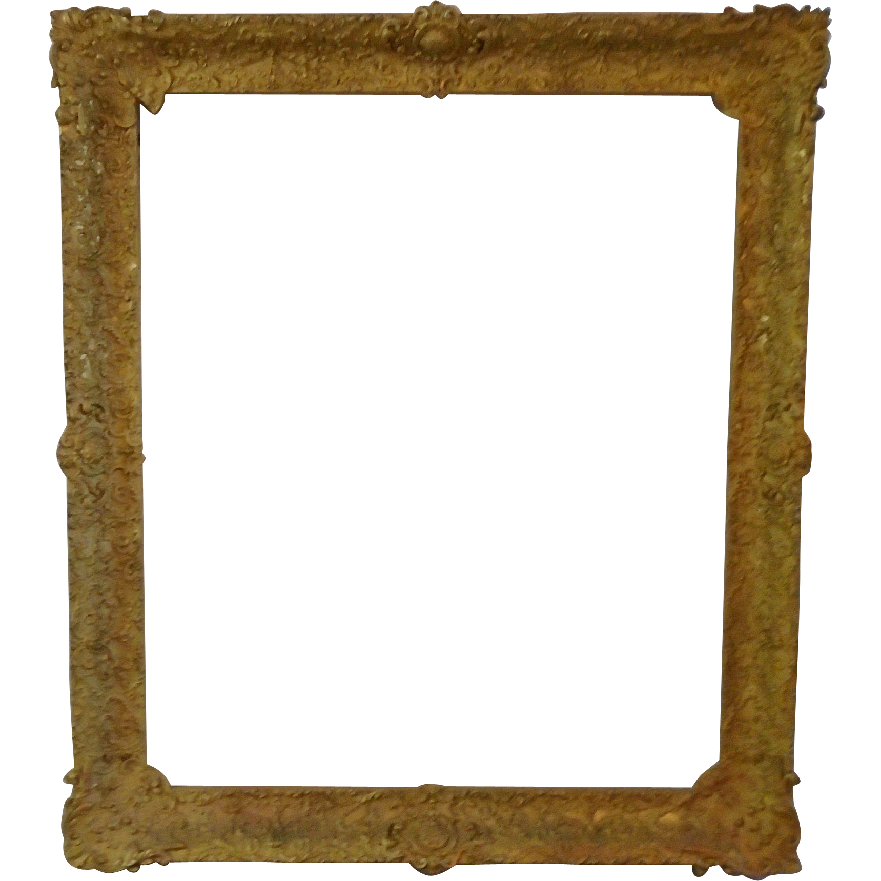 LARGE 19c Antique Gilt Wood & Gesso French Baroque Style Picture ...