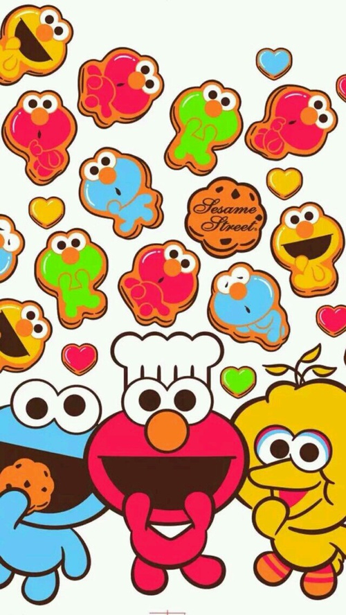 Wallpaper | We Heart It | cookie monster, elmo, and sesame street