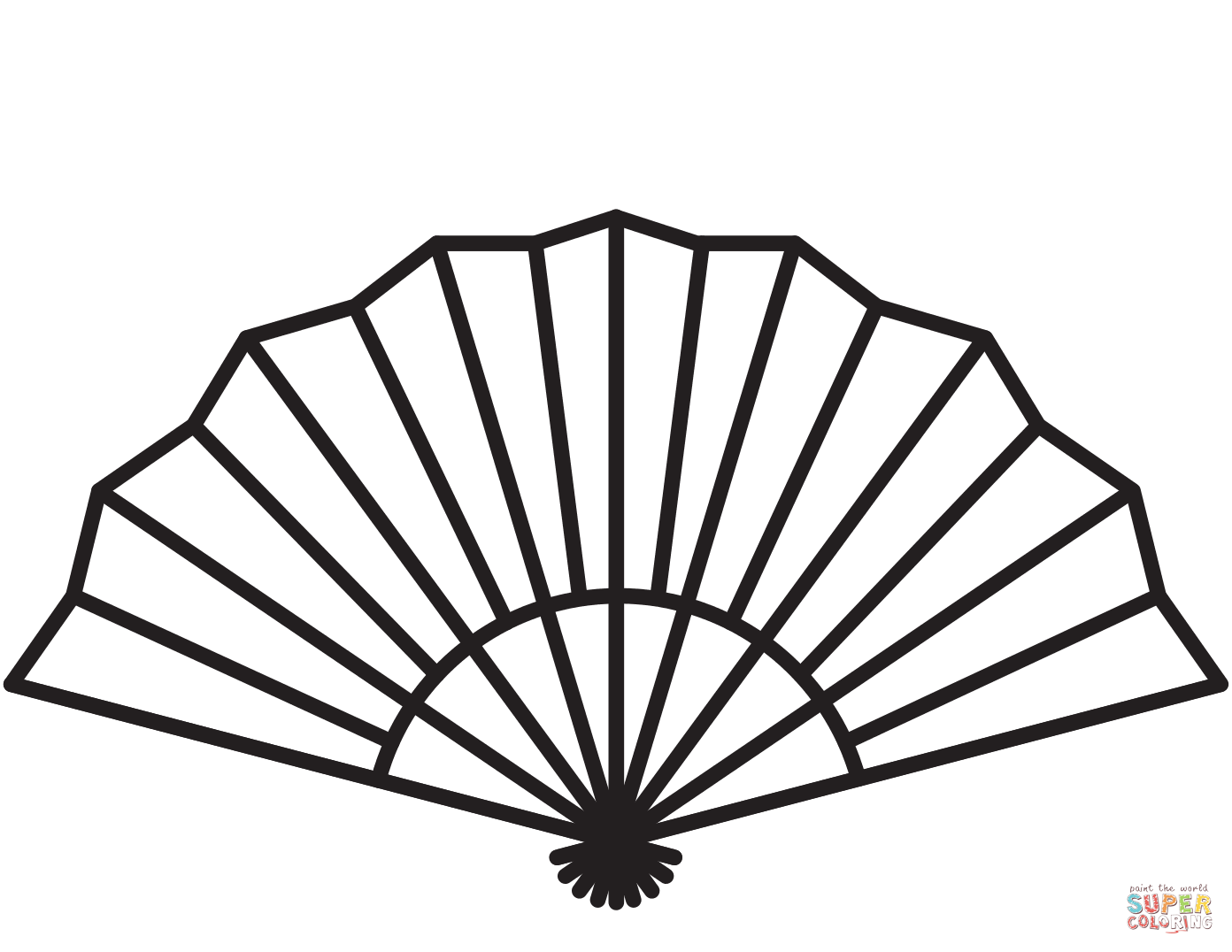 Japanese Fan coloring page | Free Printable Coloring Pages
