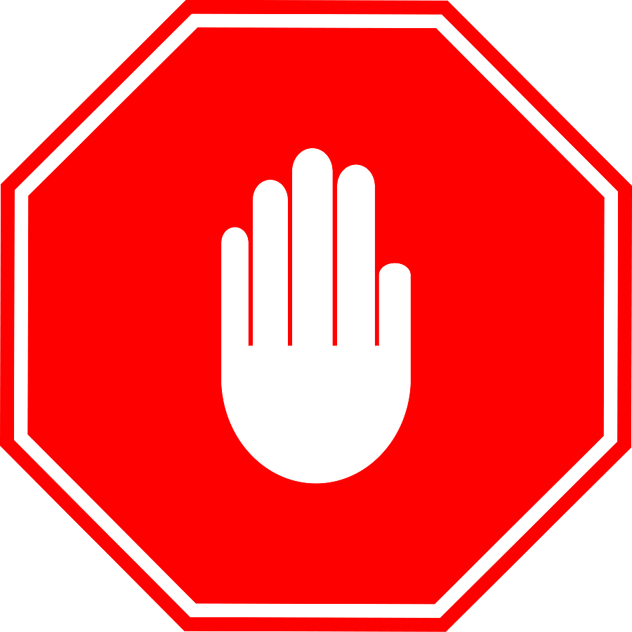 Hand Stop Sign Clipart