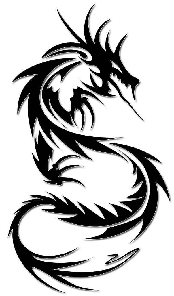 32+ Simple Tribal Dragon Tattoos
