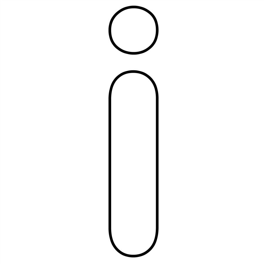 Capital i clipart outline