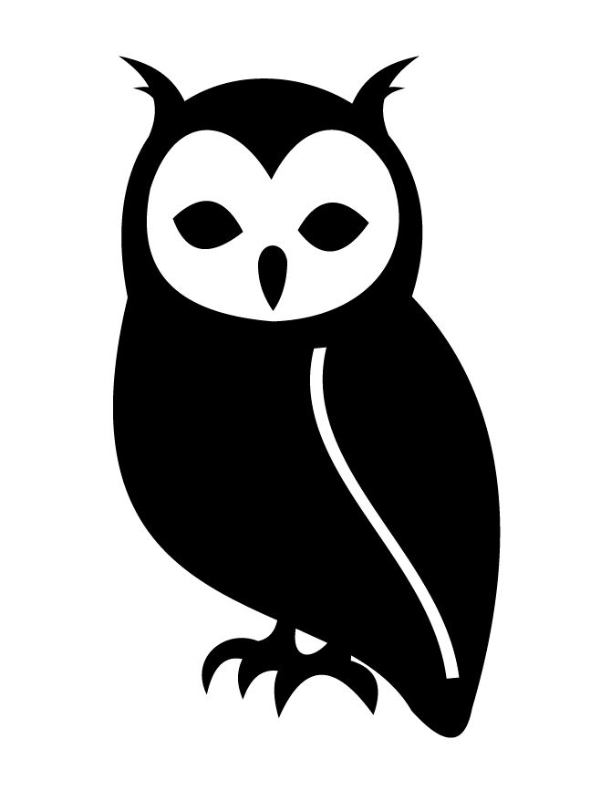 Owl Silhouette | Drawing Owls, Tree ...