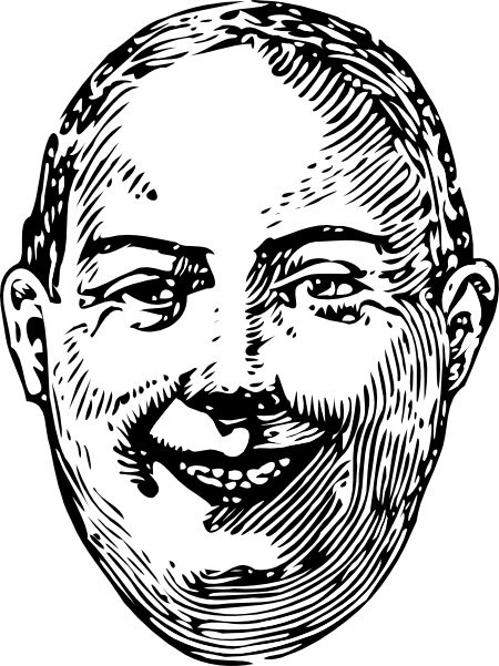 Fat Man clip art Free Vector