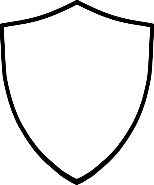 Shield Clip Art Black And White PNG | PNG Mart