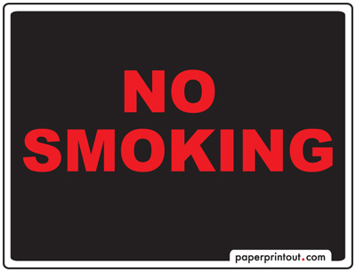 No Smoking Signs - Free, Printable Sign