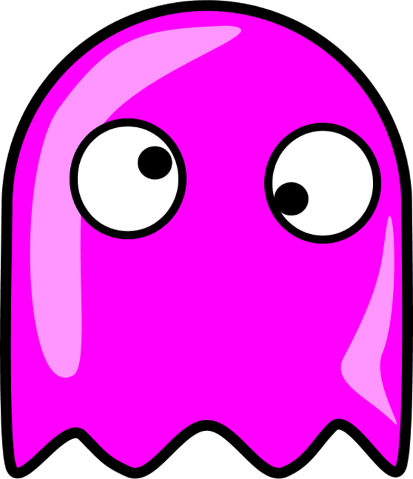 Pacman Yellow Ghost - vector Clip Art