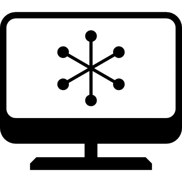 Computer screen with asterisk symbol Icons | Free Download