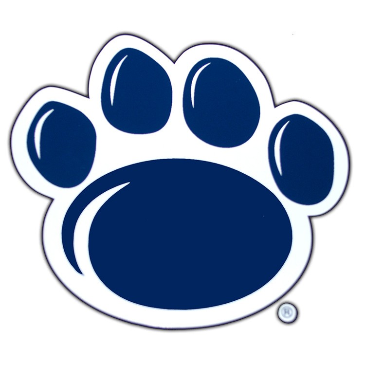 Penn State 3.5 inch Nittany Lion Paw Print Decal Sticker